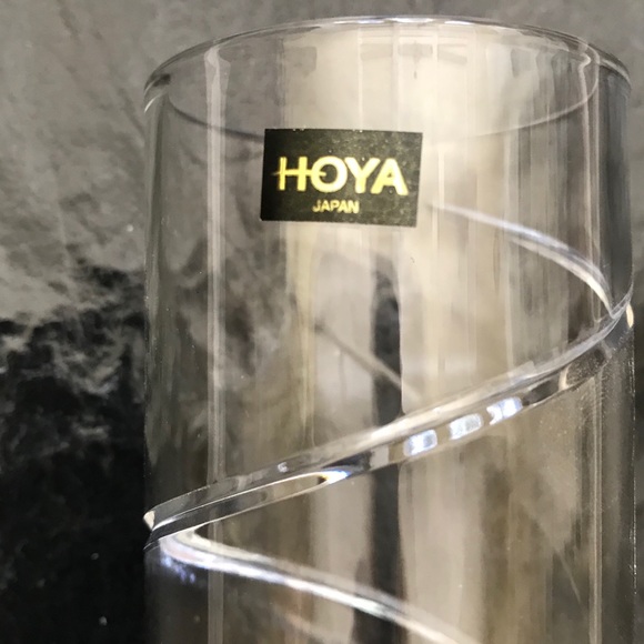 New Hoya modern crystal bud vase with swirl patern - Picture 1 of 4